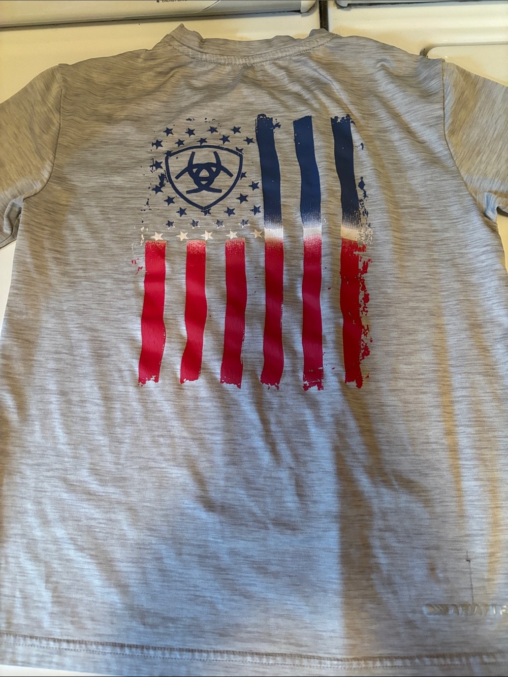 Ariat Light Heather Gray Performance Short Sleeve Tee
